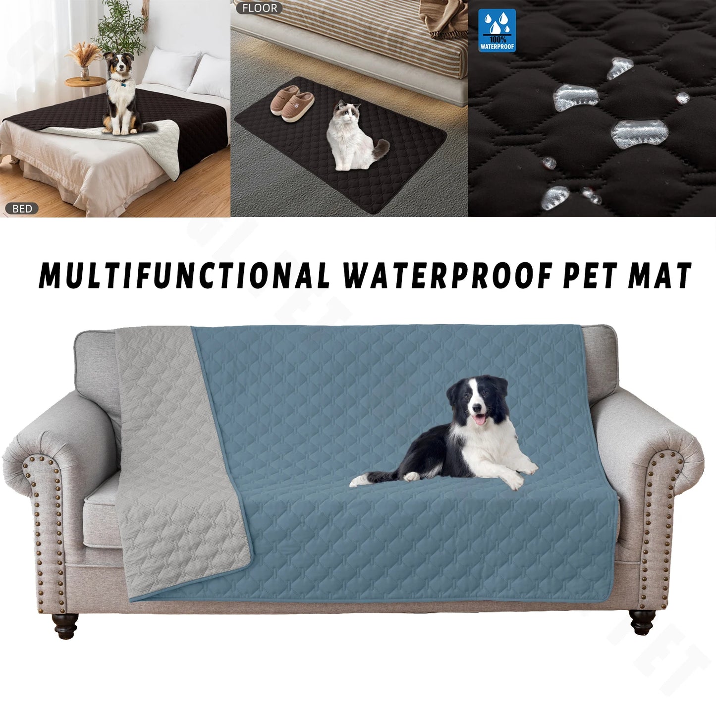 Waterproof Non-Slip Dog Bed Cover and Pet Blanket Sofa Pet Bed Mat Car Incontinence Mattressprotectors Furniture Couch Cover