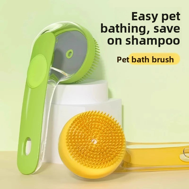 Fetchly™ Pet Bath & Massage Brush – Gentle Silicone Groomer for Dogs & Cats