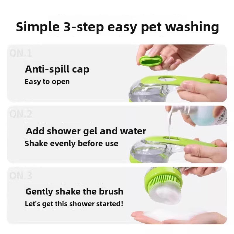 Fetchly™ Pet Bath & Massage Brush – Gentle Silicone Groomer for Dogs & Cats