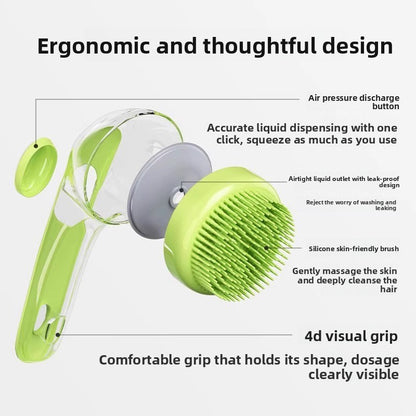 Fetchly™ Pet Bath & Massage Brush – Gentle Silicone Groomer for Dogs & Cats