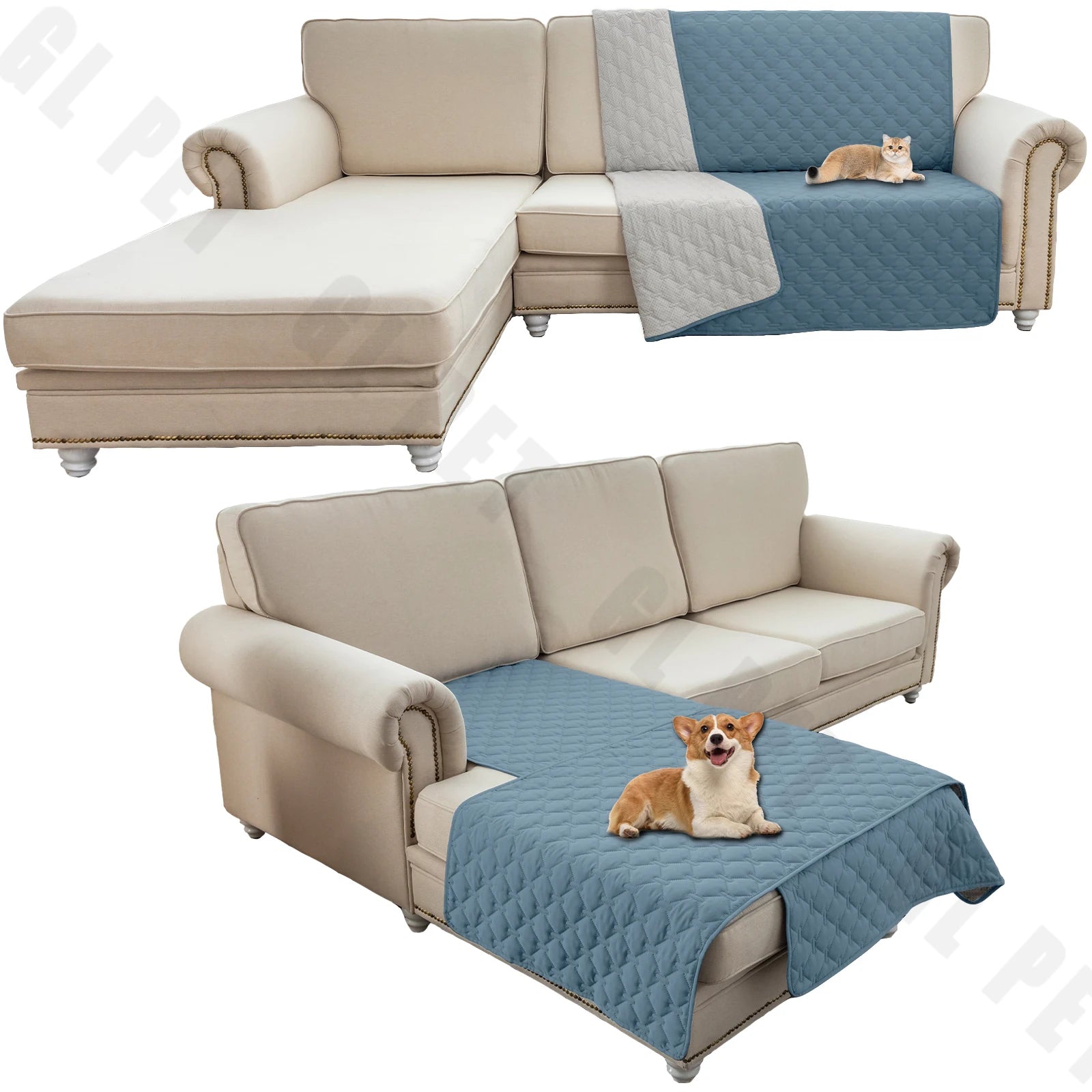 Waterproof Non-Slip Dog Bed Cover and Pet Blanket Sofa Pet Bed Mat Car Incontinence Mattressprotectors Furniture Couch Cover