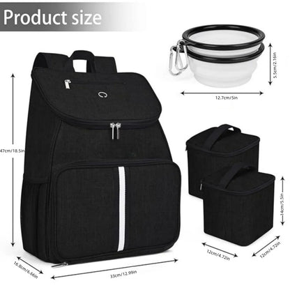 1 Pc Pet Travel Bag Dog Cat Supplies Backpack, Water-Resistent Diapers Food Travel Tote Backpacks Weekend Bags Accessories Set O