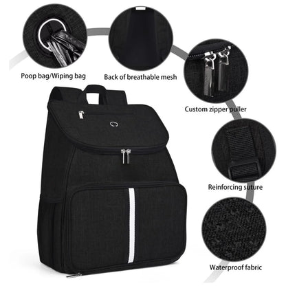 1 Pc Pet Travel Bag Dog Cat Supplies Backpack, Water-Resistent Diapers Food Travel Tote Backpacks Weekend Bags Accessories Set O