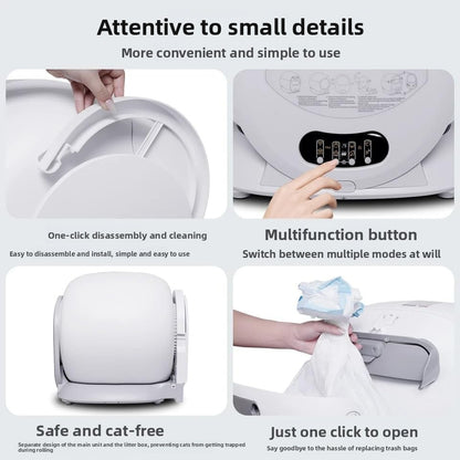 🐾 Fetchly™ Automatic Cat Litter Box – Smart, Self-Cleaning & Space-Saving